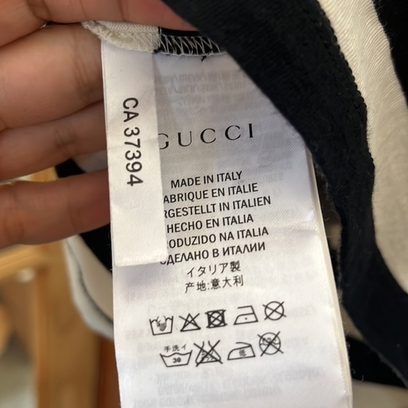 GUCCI Authentic Troumpe L’oeil 2016 Milan Top Sequin Collar Stripe Shirt Blouse - Picture 5 of 11